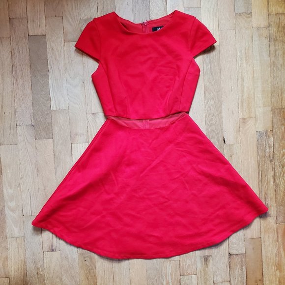 LULUS Legendary Lovers Red Skater Dress Short Sleeve Mini Dress - Picture 9 of 9